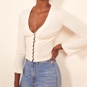 Reformation Gellar Top White